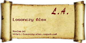 Losonczy Alex névjegykártya